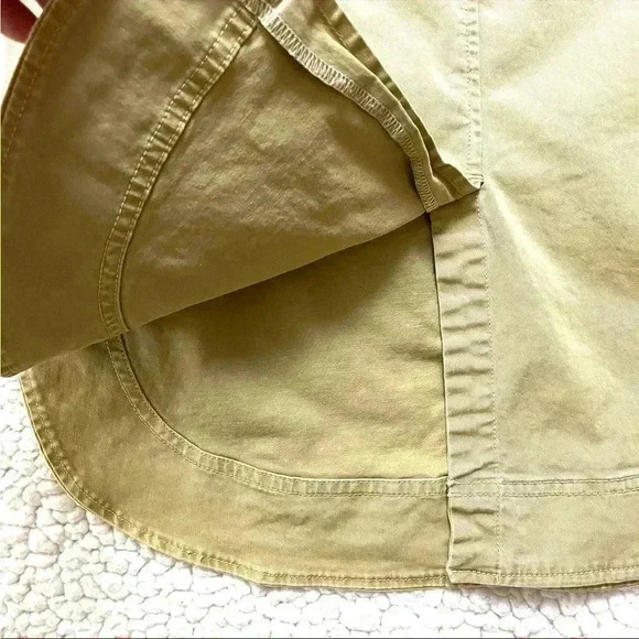 Gap Khaki “Retro” 70’s High Tie Waist Pocket Cotton Round Hem Midi Skirt Size 6 - Picture 7 of 13